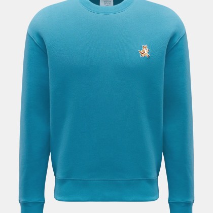 Maison Kitsuné - Herren - Sweatshirt %27Speedy Fox%27 türkis Maison Kitsuné - Herren - Sweatshirt %27Speedy Fox%27 türkis