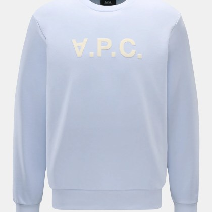 A.P.C. - Herren - Rundhals-Sweatshirt %27Standard Grand VPC%27 hellblau A.P.C. - Herren - Rundhals-Sweatshirt %27Standard Grand VPC%27 hellblau