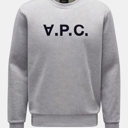A.P.C. - Herren - Rundhals-Sweatshirt %27Standard Grand VPC%27 grau meliert A.P.C. - Herren - Rundhals-Sweatshirt %27Standard Grand VPC%27 grau meliert