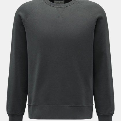 Officine Générale - Herren - Rundhals-Sweatshirt %27Cneck Sweat%27 dunkelgrau meliert Officine Générale - Herren - Rundhals-Sweatshirt %27Cneck Sweat%27 dunkelgrau meliert