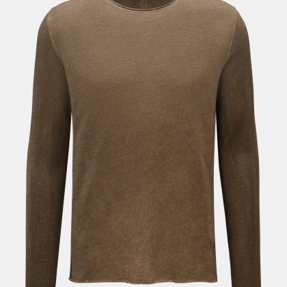 Kiefermann - Herren - Rundhals-Sweatshirt %27Achko%27 dark olive meliert Kiefermann - Herren - Rundhals-Sweatshirt %27Achko%27 dark olive meliert