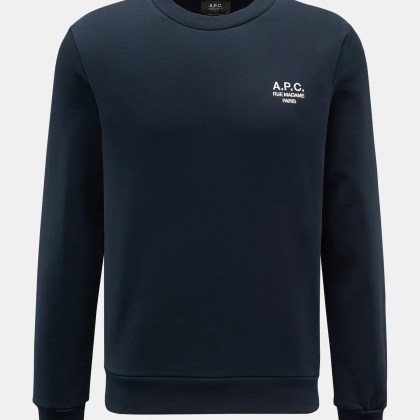 A.P.C. - Herren - Rundhals-Sweatshirt %27Standard Rue Madame%27 navy A.P.C. - Herren - Rundhals-Sweatshirt %27Standard Rue Madame%27 navy