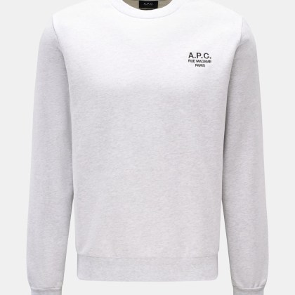 A.P.C. - Herren - Rundhals-Sweatshirt %27Standard Rue Madame%27 grau meliert A.P.C. - Herren - Rundhals-Sweatshirt %27Standard Rue Madame%27 grau meliert