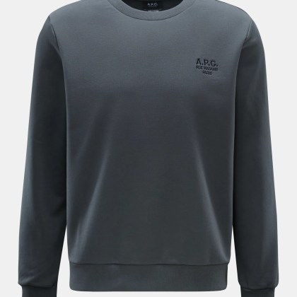 A.P.C. - Herren - Rundhals-Sweatshirt %27Standard Rue Madame%27 dunkelgrau A.P.C. - Herren - Rundhals-Sweatshirt %27Standard Rue Madame%27 dunkelgrau