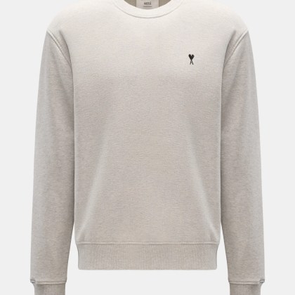 Ami Paris - Herren - Sweatshirt hellgrau meliert Ami Paris - Herren - Sweatshirt hellgrau meliert