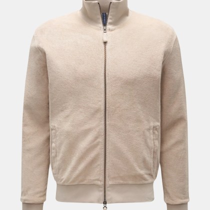 04651/ A trip in a bag - Herren - Frottee-Sweatjacke %27Terry Bomber%27 beige 04651/ A trip in a bag - Herren - Frottee-Sweatjacke %27Terry Bomber%27 beige