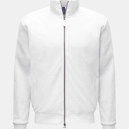 04651/ A trip in a bag - Herren - Frottee-Sweatjacke %27Terry Bomber%27 weiß 04651/ A trip in a bag - Herren - Frottee-Sweatjacke %27Terry Bomber%27 weiß