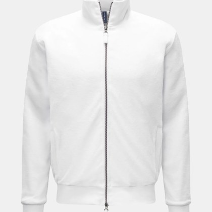 04651/ A trip in a bag - Herren - Frottee-Sweatjacke %27Terry Bomber%27 weiß 04651/ A trip in a bag - Herren - Frottee-Sweatjacke %27Terry Bomber%27 weiß