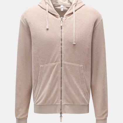 04651/ A trip in a bag - Herren - Frottee-Sweatjacke %27Terry Zip%27 beige 04651/ A trip in a bag - Herren - Frottee-Sweatjacke %27Terry Zip%27 beige