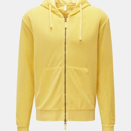 04651/ A trip in a bag - Herren - Frottee-Sweatjacke %27Terry Zip%27 gelb 04651/ A trip in a bag - Herren - Frottee-Sweatjacke %27Terry Zip%27 gelb