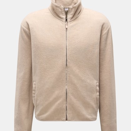 04651/ A trip in a bag - Herren - Fleece-Sweatjacke beige 04651/ A trip in a bag - Herren - Fleece-Sweatjacke beige