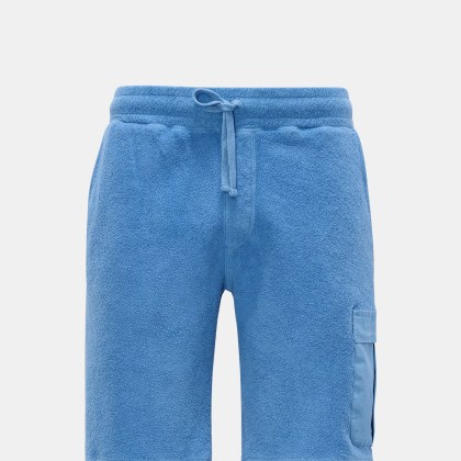 04651/ A trip in a bag - Herren - Fleece-Cargo-Shorts %27Oyster%27 blau 04651/ A trip in a bag - Herren - Fleece-Cargo-Shorts %27Oyster%27 blau
