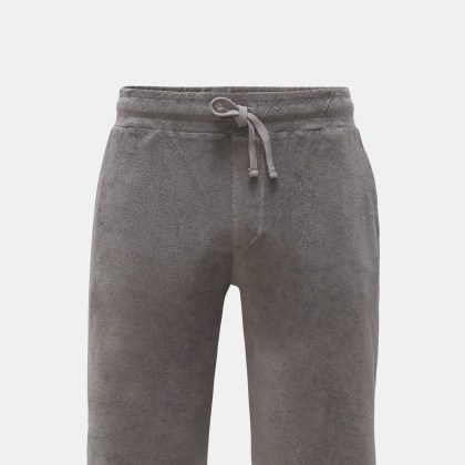 04651/ A trip in a bag - Herren - Frottee-Bermudas %27Oyster%27 dunkelgrau 04651/ A trip in a bag - Herren - Frottee-Bermudas %27Oyster%27 dunkelgrau