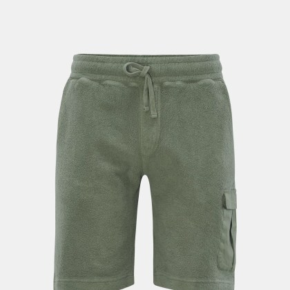 04651/ A trip in a bag - Herren - Fleece-Cargo-Shorts %27Oyster%27 oliv 04651/ A trip in a bag - Herren - Fleece-Cargo-Shorts %27Oyster%27 oliv