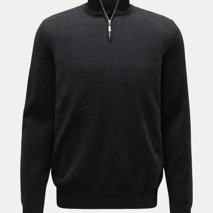 Fedeli - Herren - Cashmere Troyer %27Favonio Slim%27 dunkelgrau Fedeli - Herren - Cashmere Troyer %27Favonio Slim%27 dunkelgrau