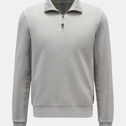 04651/ A trip in a bag - Herren - Sweat-Troyer %27AF 1/4 Zip%27 hellgrau 04651/ A trip in a bag - Herren - Sweat-Troyer %27AF 1/4 Zip%27 hellgrau