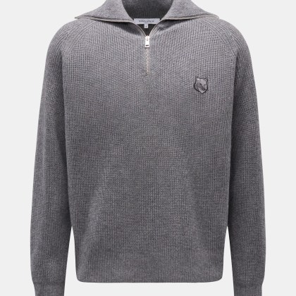 Maison Kitsuné - Herren - Troyer %27Bold Fox%27 grau meliert Maison Kitsuné - Herren - Troyer %27Bold Fox%27 grau meliert