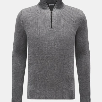 von Braun - Herren - Cashmere Troyer grau meliert von Braun - Herren - Cashmere Troyer grau meliert