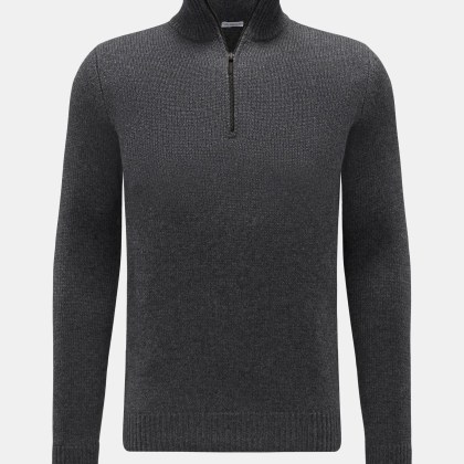 von Braun - Herren - Cashmere Troyer dunkelgrau meliert von Braun - Herren - Cashmere Troyer dunkelgrau meliert