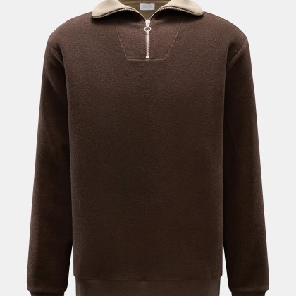 04651/ A trip in a bag - Herren - Troyer %27Cw Quarter Zip%27 dunkelbraun 04651/ A trip in a bag - Herren - Troyer %27Cw Quarter Zip%27 dunkelbraun