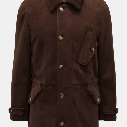 Brunello Cucinelli - Herren - Lammfellmantel dunkelbraun Brunello Cucinelli - Herren - Lammfellmantel dunkelbraun