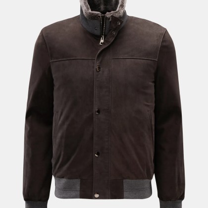 Manzoni 24 - Herren - Veloursleder-Blouson graubraun Manzoni 24 - Herren - Veloursleder-Blouson graubraun