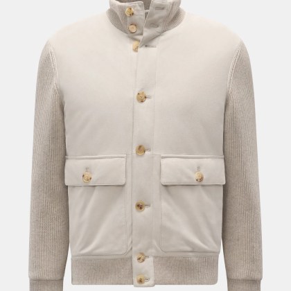 Brunello Cucinelli - Herren - Cashmere Strickblouson sand Brunello Cucinelli - Herren - Cashmere Strickblouson sand