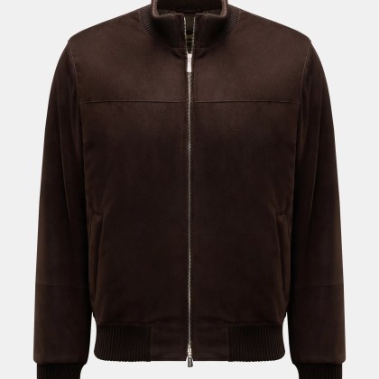 Mandelli - Herren - Veloursleder-Blouson dunkelbraun Mandelli - Herren - Veloursleder-Blouson dunkelbraun