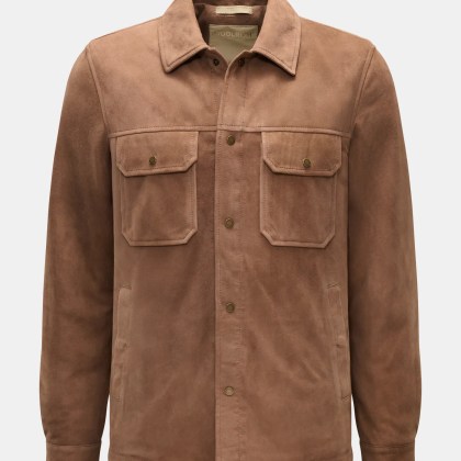 Woolrich - Herren - Veloursleder-Daunenjacke braun Woolrich - Herren - Veloursleder-Daunenjacke braun