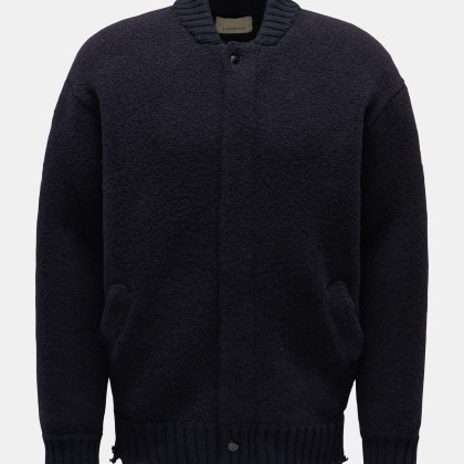 Laneus - Herren - Strickblouson %27Bouclé Bomber%27 navy Laneus - Herren - Strickblouson %27Bouclé Bomber%27 navy