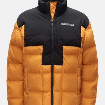 Marcelo Burlon - Herren - Steppjacke %27Cross Block Puffer%27 orange/schwarz Marcelo Burlon - Herren - Steppjacke %27Cross Block Puffer%27 orange/schwarz