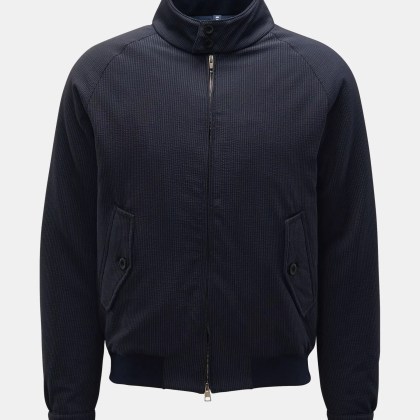 04651/ A trip in a bag - Herren - Seersucker-Blouson navy/graublau gestreift 04651/ A trip in a bag - Herren - Seersucker-Blouson navy/graublau gestreift