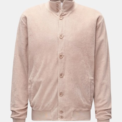 04651/ A trip in a bag - Herren - Frottee-Blouson %27Oyster Bomber%27 beige 04651/ A trip in a bag - Herren - Frottee-Blouson %27Oyster Bomber%27 beige
