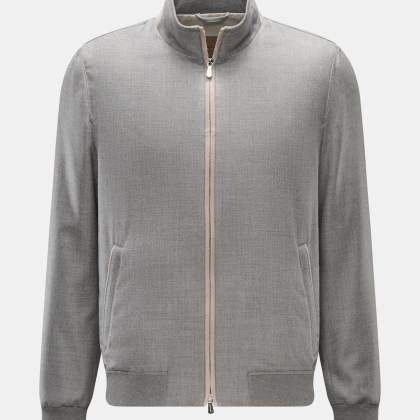 Mandelli - Herren - Cashmere Blouson grau meliert Mandelli - Herren - Cashmere Blouson grau meliert