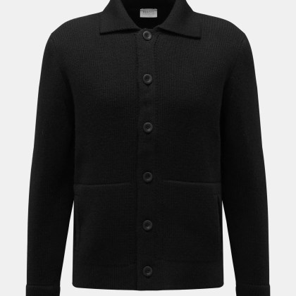 04651/ A trip in a bag - Herren - Cardigan %27Boiled Blouson%27 schwarz 04651/ A trip in a bag - Herren - Cardigan %27Boiled Blouson%27 schwarz