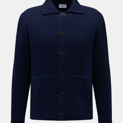 04651/ A trip in a bag - Herren - Cardigan %27Boiled Blouson%27 navy 04651/ A trip in a bag - Herren - Cardigan %27Boiled Blouson%27 navy