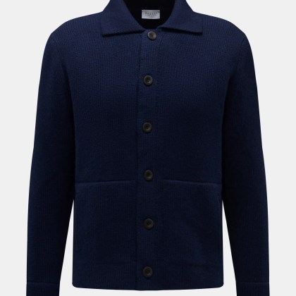 04651/ A trip in a bag - Herren - Cardigan %27Boiled Blouson%27 navy 04651/ A trip in a bag - Herren - Cardigan %27Boiled Blouson%27 navy