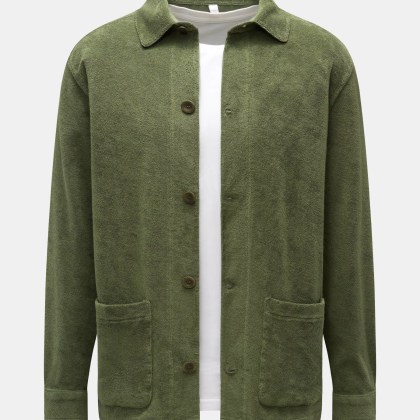 04651/ A trip in a bag - Herren - Frottee-Overshirt %27Terry Jacket%27 oliv 04651/ A trip in a bag - Herren - Frottee-Overshirt %27Terry Jacket%27 oliv