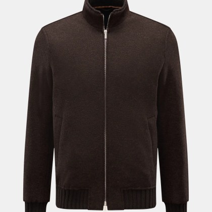 Mandelli - Herren - Jersey-Blouson dunkelbraun Mandelli - Herren - Jersey-Blouson dunkelbraun