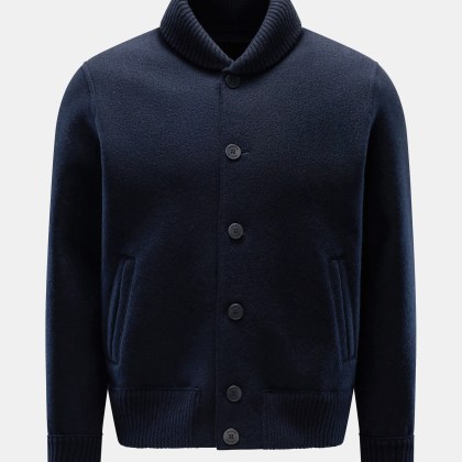 Lunaria Cashmere - Herren - Cashmere Strickblouson navy Lunaria Cashmere - Herren - Cashmere Strickblouson navy