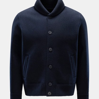 Lunaria Cashmere - Herren - Cashmere Strickblouson navy Lunaria Cashmere - Herren - Cashmere Strickblouson navy