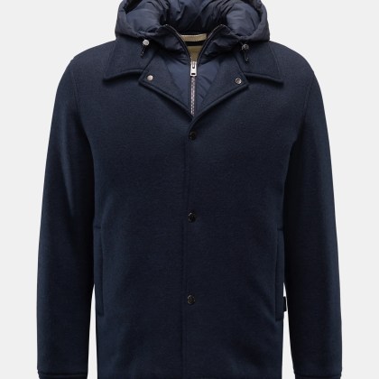 Woolrich - Herren - Jacke %27Knitted Wool Shirt Jacket%27 navy Woolrich - Herren - Jacke %27Knitted Wool Shirt Jacket%27 navy
