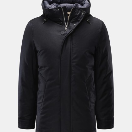 Woolrich - Herren - Daunenjacke %27LP Wool Silk Parka%27 dark navy Woolrich - Herren - Daunenjacke %27LP Wool Silk Parka%27 dark navy