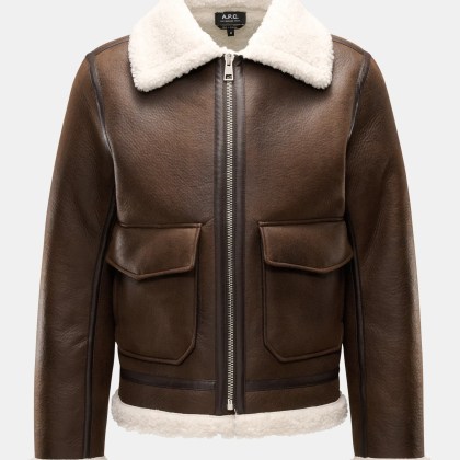 A.P.C. - Herren - Jacke %27Tommy%27 dunkelbraun/offwhite A.P.C. - Herren - Jacke %27Tommy%27 dunkelbraun/offwhite