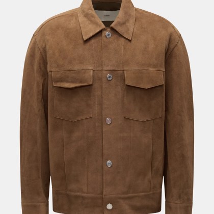 Ami Paris - Herren - Velourslederjacke hellbraun Ami Paris - Herren - Velourslederjacke hellbraun