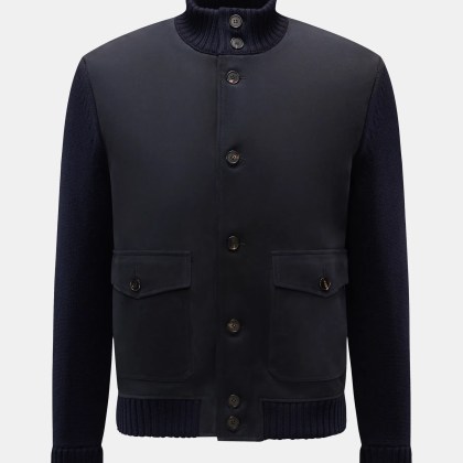 Zanone - Herren - Strickblouson navy Zanone - Herren - Strickblouson navy