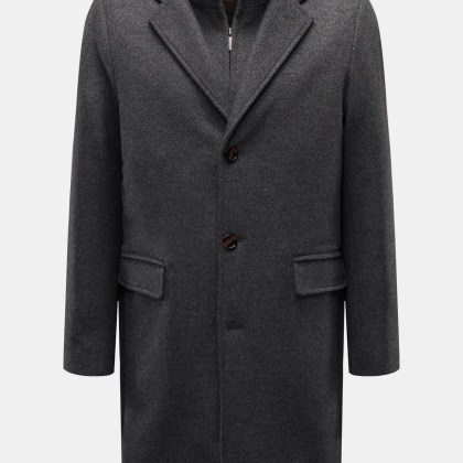 Moorer - Herren - Mantel %27Montesi%27 dunkelgrau meliert Moorer - Herren - Mantel %27Montesi%27 dunkelgrau meliert