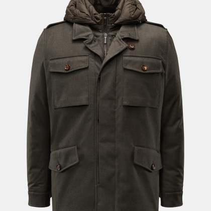 Moorer - Herren - Daunenjacke %27Isac%27 oliv meliert Moorer - Herren - Daunenjacke %27Isac%27 oliv meliert