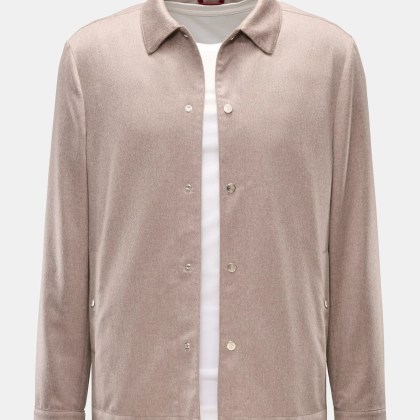 Brunello Cucinelli - Herren - Cashmere Overshirt sand meliert Brunello Cucinelli - Herren - Cashmere Overshirt sand meliert