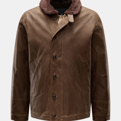 Manifattura Ceccarelli - Herren - Wachsjacke %27Deck Jacket%27 braun Manifattura Ceccarelli - Herren - Wachsjacke %27Deck Jacket%27 braun